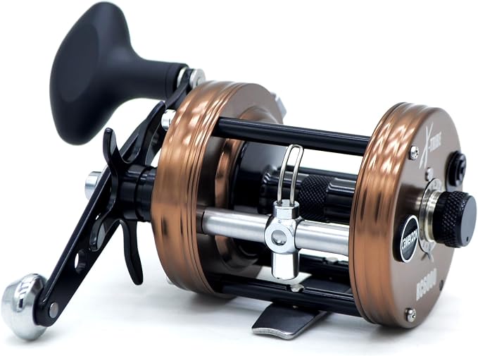 X-Tribe Round Baitcasting Fishing Reel, Synchronized Level Wind System, 17 LBs Powerful Carbon Drag, 5.3:1 Gear Ratio, Single Power Handle, All Metal Frame and Side Covers for Saltwater