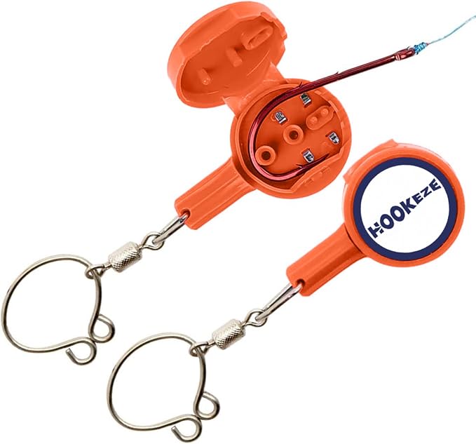 HOOK-EZE Fishing Knot Tying Tool | Protect from Fish Hooks | Tie Fishing Knots Easily | Cool Gadgets for Fishermen | Ice Fly Fishing | Fishing Accessories for Beginner Anglers | Nail Knot Tool