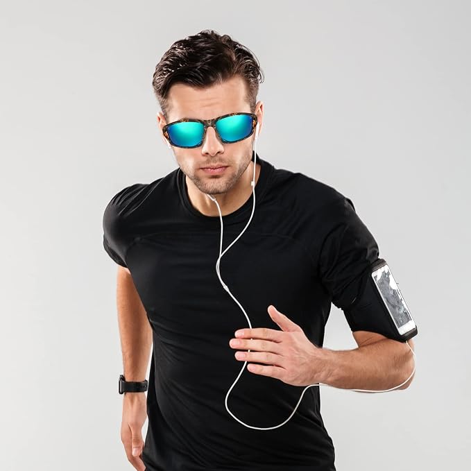 TOODOO 4 Pairs Men Polarized Sunglasses with UV Protection Driving Glasses Sports for Sport Outdoor Activities