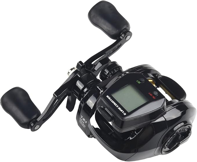 Digital Baitcasting Fishing Reel with Bite Alarm and Line Counter, 7.2:1 High Speed Gear Ratio, USB Rechargeable, 0-12 Adjustable Braking System