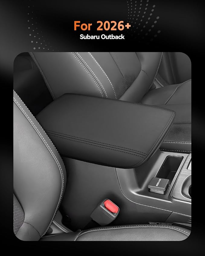 CDEFG for 2026 Subaru Outback Center Console Cover Armrest Box Cover for 2026+ Outback Accessories Console Arm Rest Protector Thickened