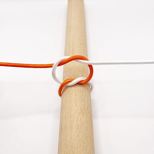 Knot Tying Practice Rope-Two-Color Half Dyed Cord，Simple and Visually Clear Tool for Learning Knot Tying (Ø4mm，Pack of 3)