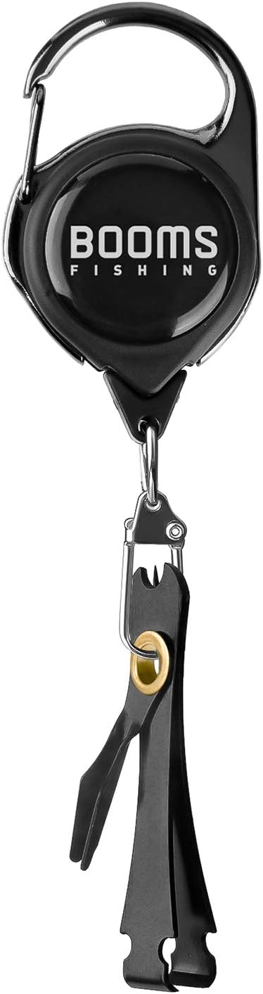 Booms Fishing FC2 Fishing Knot Tying Tool, Fly Fishing Line Cutter, Fishing Clippers with Retractor