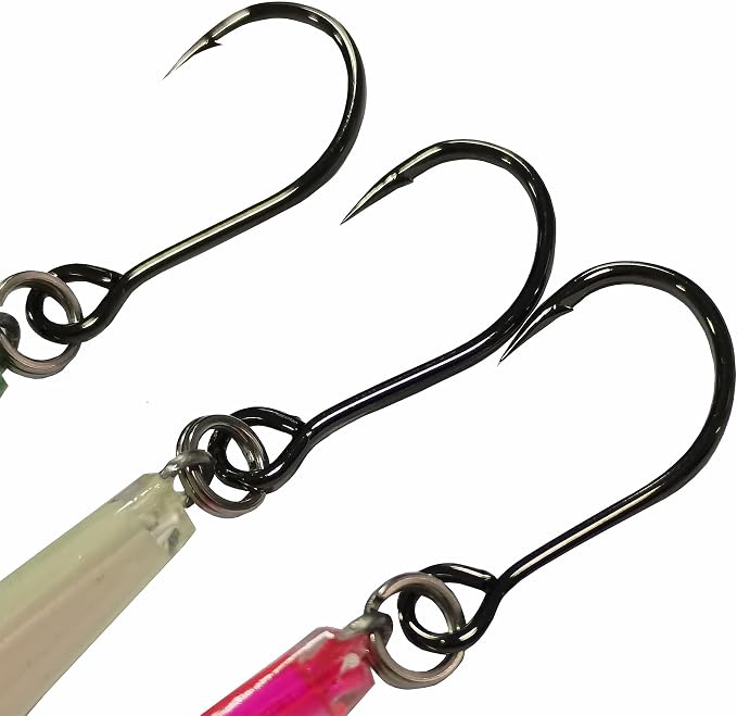 Kmucutie 5 Pieces Epoxy Resin Fishing Jig Lure Great for Inshore and Offshore Game Fish,Artificial Lures for Grouper,Dogtooth,Bass Salmon