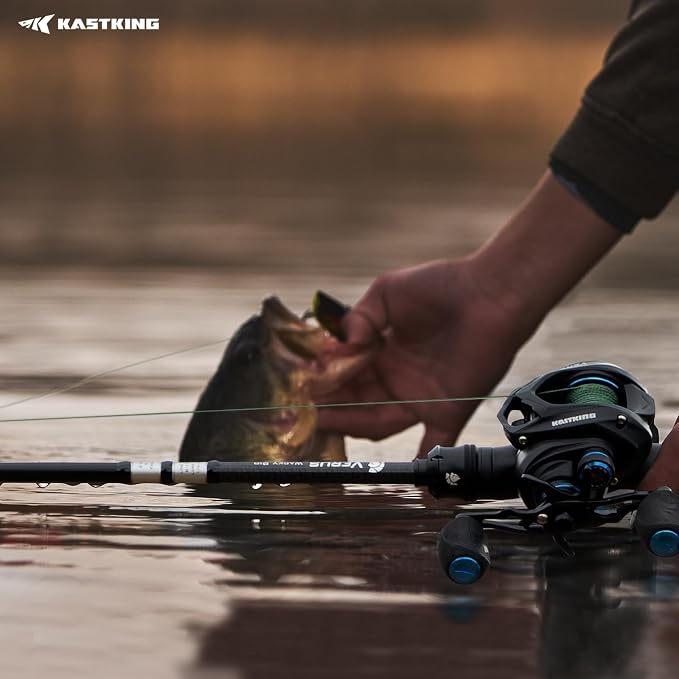 KastKing Verus Technique Twin-Tip Bass Fishing Rod – IM7 Graphite Blanks with Nano Resin, Extra Tip, PTS, Titanium Guide Frames, Technique-Specific Casting & Spinning Rod