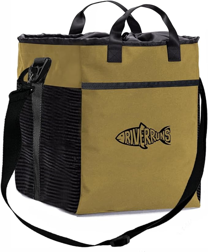 Riverruns Fishing Hunting Wader Bag with Vented Mesh, Waders Boots Bag, Fly Fish Storage Bag for Fishing, Hiking, Camping