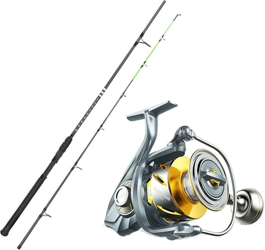 KastKing Kapstan Elite Spinning Reel,Saltwater Fishing Reel,Size 4000 & KastKing Kong Fishing Rod, Spinning Rod 2 pc 10' MH
