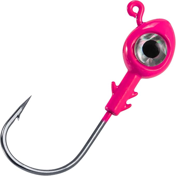 Dr.Fish 10 Pack Fishing Eyes Jigs 3D Eyes Trout Heads Bass Hook Saltwater Swimbait Jig Heads Freshwater Walleye Redfish Striper