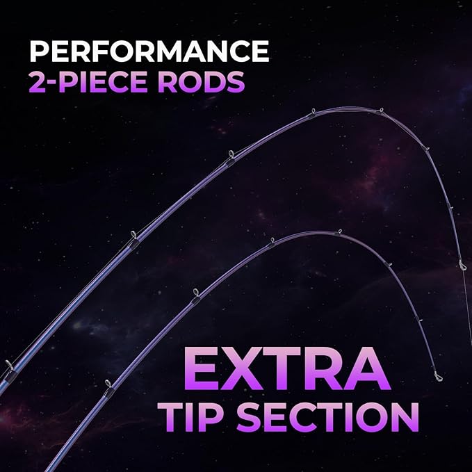 KastKing Royale Legend Pro Technique Bass Fishing Rods, KastFlex IM7 Graphite Blanks, 2-Piece Rod with Extra Tip, SlipLock Technology Handles, PTS Power Transition System, Built-in Hook Keeper
