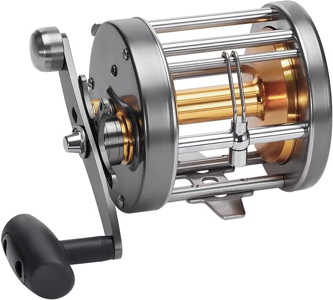 Sea Fishing Reel 44-66 LB Max Drag Saltwater Round Conventional Trolling Reel Aluminum CNC 2.8:1/4.4:1 Gear Ratio 5+1/7+1 Bearings for Tuna Salmon Marlin