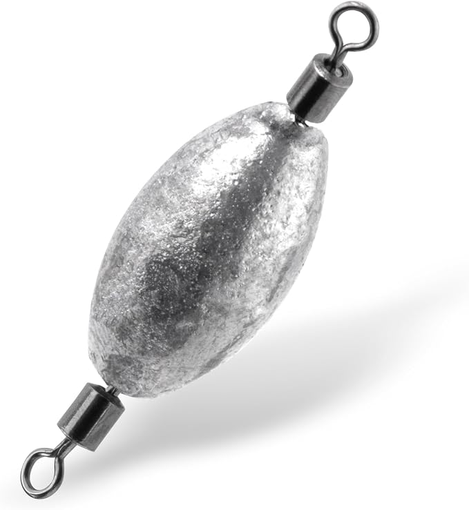 Dr.Fish 20 Pack Inline Trolling Weights Swivel Egg Sinkers Oval Line Sinker Catfishing Saltwater Freshwater Fishing