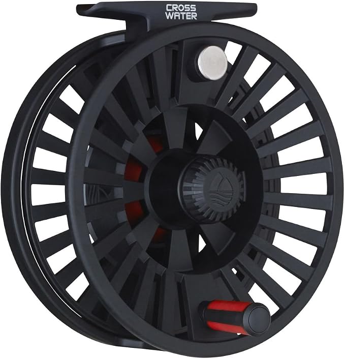 Redington Crosswater Prespooled 4/5/6 Fly Reel with 5 Weight Rio Products Mainstream Floating Fly Line - Black