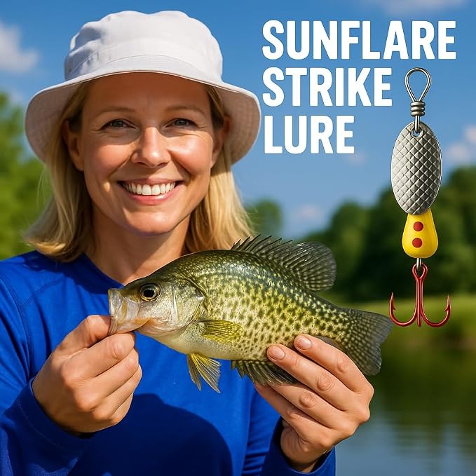 Spinning Fishing Lures for Freshwater – Inline Spinner 3-Pack for Trout, Salmon, Panfish, Bass, Crappie & Perch
