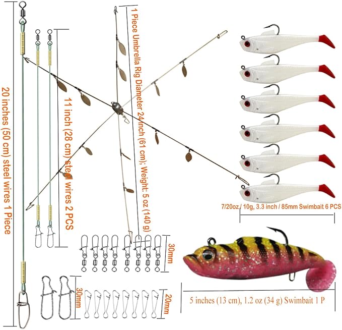 Umbrella Fishing Rig Kit Set