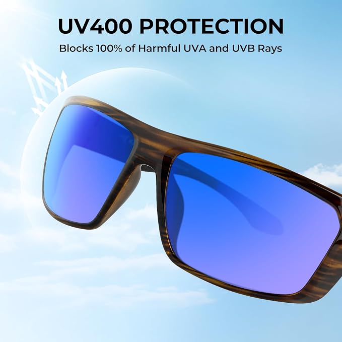 KastKing Huzzah Polarized Sport Sunglasses for Men and Women, Ideal for Driving Fishing Cycling and Running,UV Protection