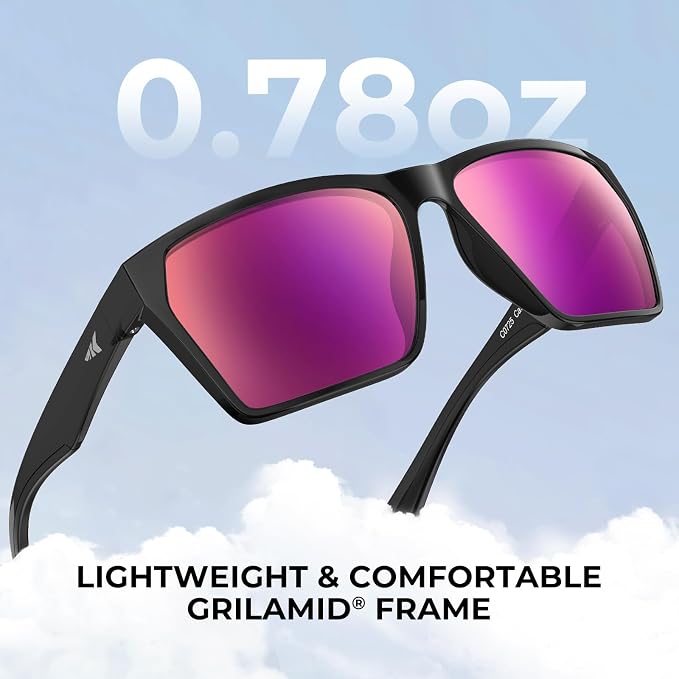 KastKing Beartrap Polarized Sports Fishing Sunglasses, With PuriVex Protective Lens Coating, Square Frame Design, Men Women