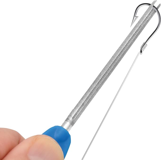 CUDA 7" Diamond Sharpener & Hook Extractor #23067 | Fishing Durable Compact Dehoooker | Fishermen's Tool for Saltwater and Freshwater Use