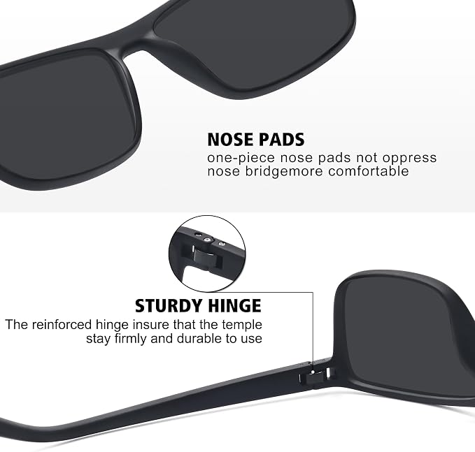 STORYCOAST Polarized Sunglasses for Men Women Classic Square Sports Fishing Running Golf Sun Glasses UV Protection