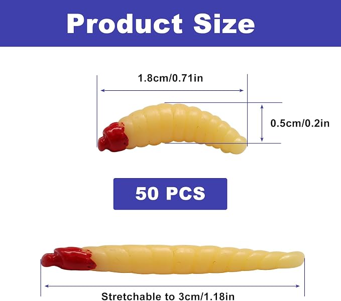 Silicone Soft Maggot Worms Baits