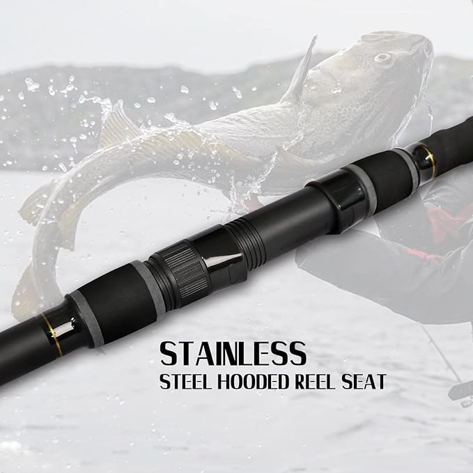 Fiblink Surf Fishing Rod 2 Piece/3 Piece/4 Piece Portable Travel Casting Rod Saltwater Surf Rod (9'/10'/12'/13')