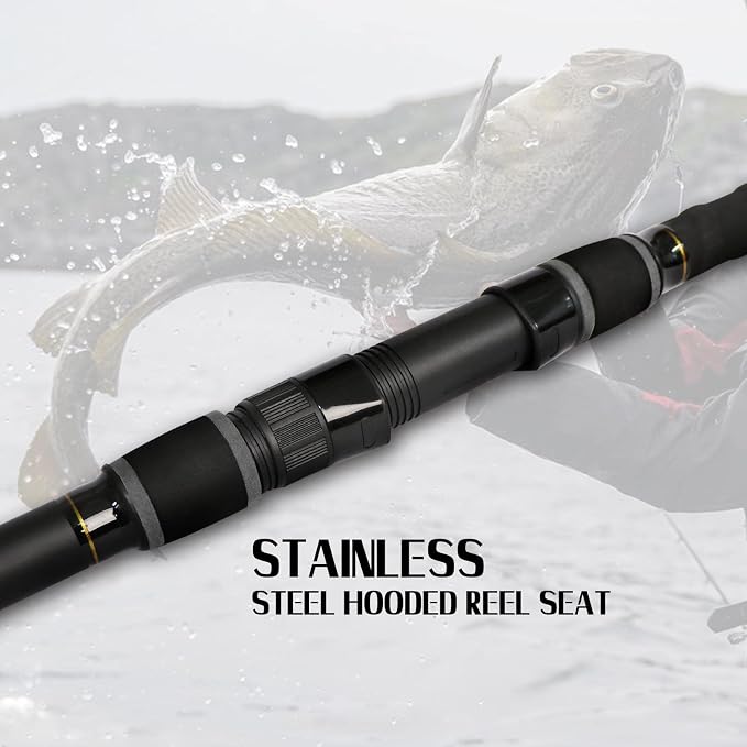 Fiblink Surf Fishing Rod 2 Piece/3 Piece/4 Piece Portable Travel Casting Rod Saltwater Surf Rod (9'/10'/12'/13')