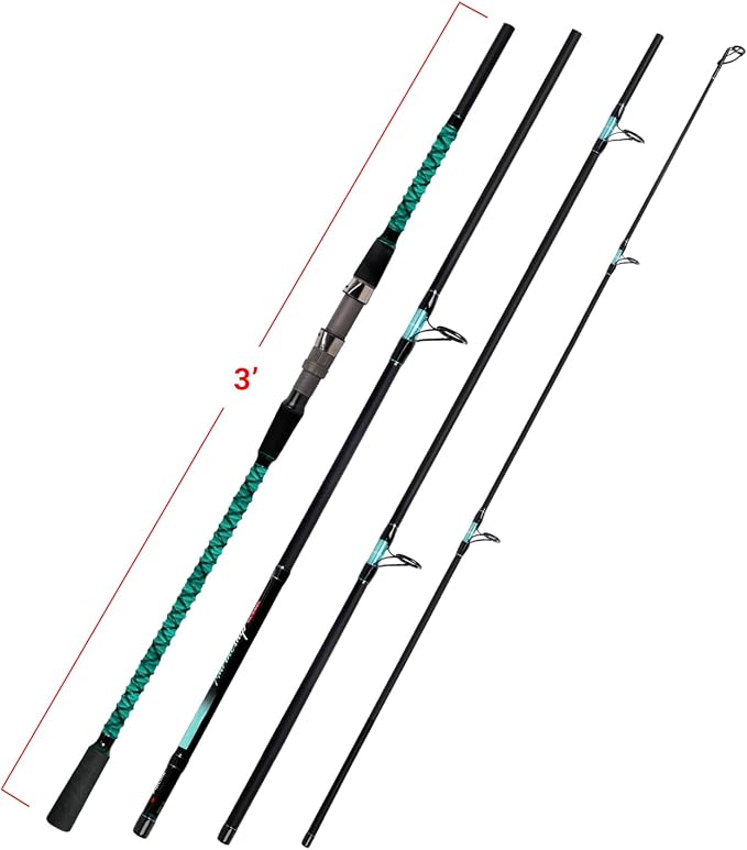 Fiblink Surf Fishing Rod Portable Travel Surf Spinning Rod 2 Piece/3 Piece/4 Piece Carbon Fiber Saltwater Fishing Rod 9'/10'/12'/13'/15'