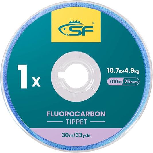 SF Clear Fluorocarbon Tippet Line Fly Fishing Tippets Leaders Trout 75M 100M 0X 1X 2X 3X 4X 5X 6X 7X