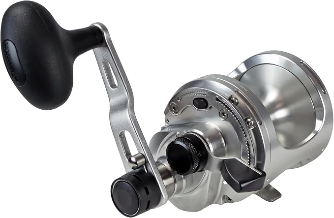 Okuma Cavalla 2-Speed Lever Drag Reel - Machined Aluminum Frame, Carbonite Drag System, Corrosion Resistant Saltwater Fishing Reel