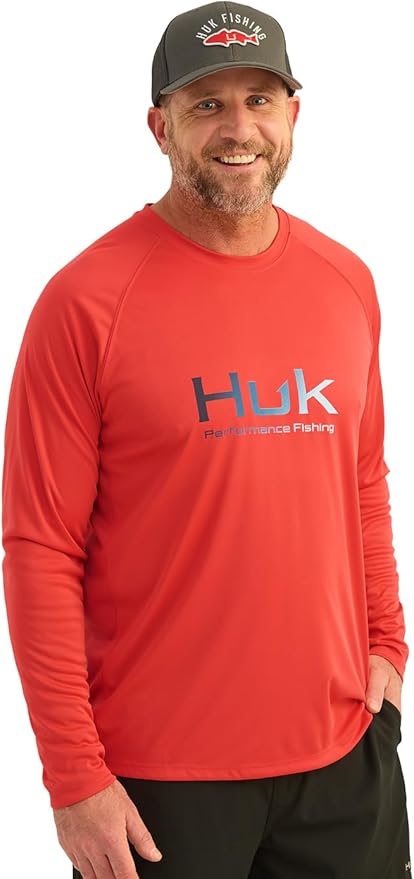 HUK Men's Pursuit Vented Long Sleeve Fishing Shirt (+30 UPF)