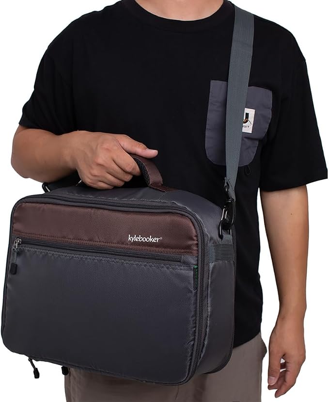 Kylebooker Fishing Reel Case – Travel Storage Bag with Adjustable Compartments for Fly Reels, Spinning Reels, Baitcasting Reel & Fishing Gear