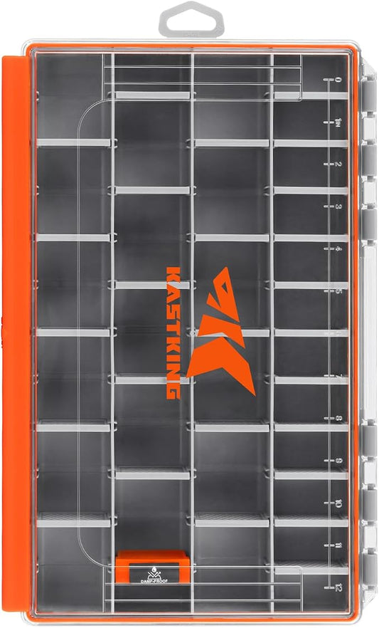 KastKing HyperSeal Waterproof Tackle Box, Waterproof 3700 Tackle Trays, Fishing Tackle Box Organizer with Removable Dividers, Lure Box and Terminal Tackle Storage, 1 Pack