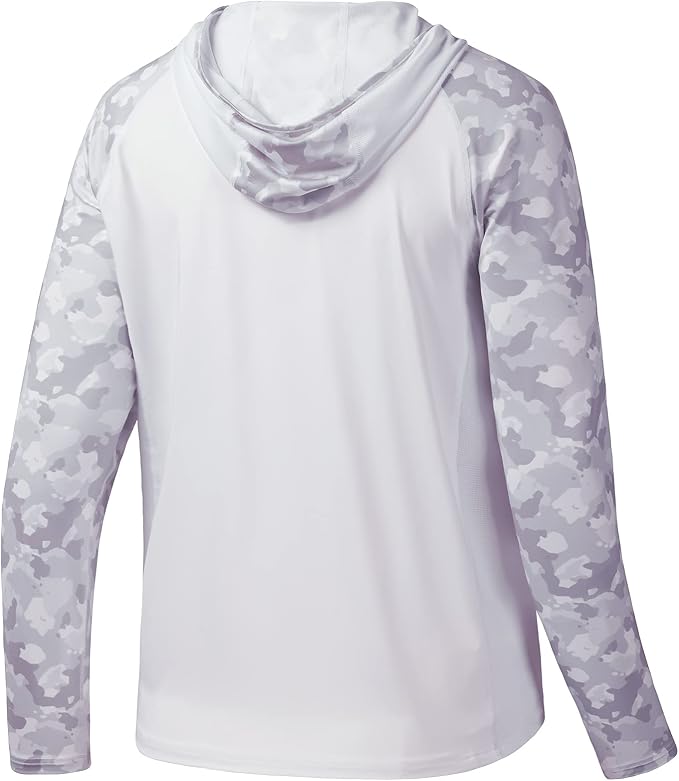 BASSDASH Men’s UPF 50 Performance Fishing Shirt Cooling Hoodie Camo Long Sleeve FS17M