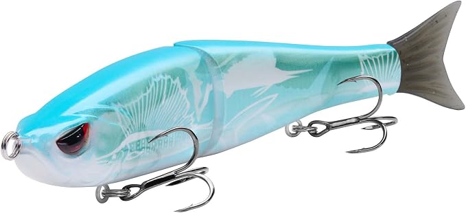 Bassdash SwimShad Glide Baits Jointed Swimbait Bass Pike Salmon Trout Muskie Fishing Lure,3-Pack
