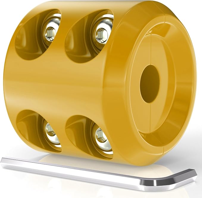 BFXM Rubber Winch Stopper for Cable Hook, Rubber Rope Line Saver for ATV UTV SUV Winches, with Allen Wrench (Yellow)