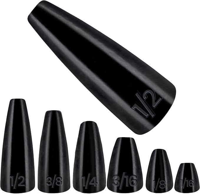 Reaction Tackle Lead Worm Weights - Bullet Shaped Sinkers with Size Stamped - Bass Fishing Tackle Fishing Weights (25-Pack)
