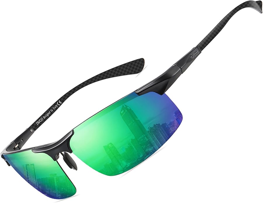DUCO Polarized Sunglasses Mens Ultralight Carbon Fiber Sun Glasses for Men Driving Sports Fishing UV400 Protection DC8277