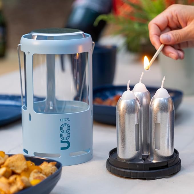 UCO Candlelier Candle Lantern, Candle Lanterns for Real Candles, Perfect Outdoor Gear for Camping or for Power Outages, Includes 3 Long Burning Candles