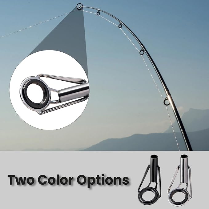 FishTrip Rod Tip Repair Kit, 20/60/70/90/230pcs Fishing Rod Tips Replacement Kit Stainless Steel Ceramic Guides Ring Fishing Pole Eyelets Repair Kit