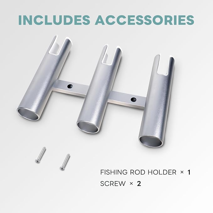 Aluminium Fishing Rod Holders for Boat, Wall-Mounted Fishing Pole Roof Rod Rack,Surf Fishing Rod Holder for Truck, Boats & Yacht