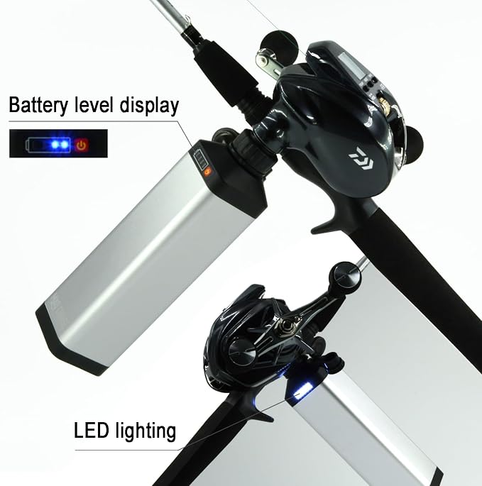 10Ah Sea Fishing Reel Battery and Accessories for Daiwa Tanacom Seaborg Leobritz Shimano Electric Fishing Reel Battery (Free 2m Power Cord)