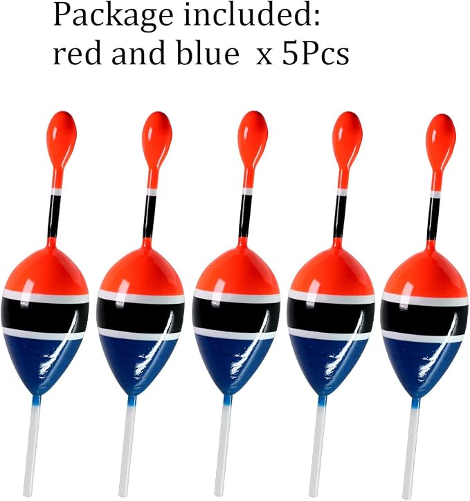 THKFISH Fishing Floats Bobbers Slide Floats Balsa Fishing Bobber Slip Bobbers for Crappie Panfish Trout Bass (1/2oz 2"x5.28") (1/6 1.6"x4.8") 5Pcs