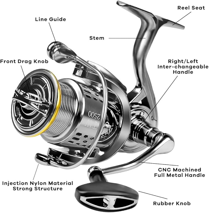 Fishdrops Saltwater Spinning Reel, 12+1BB Ultra Lightweight Powerful Fishing Reel, Metal Frame Carbon Fiber 33 LB Max Drag, 5.5:1 High Speed Ultra Smooth for Saltwater Fishing Reels