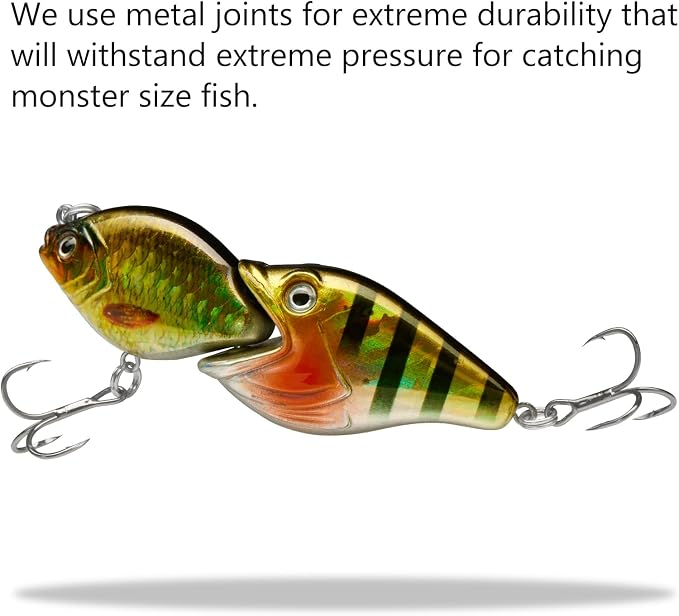 BASSROCK Fish Group Single Jointed Swimbait Bass Fishing Lure Hard Bait 3.5” 11/16oz