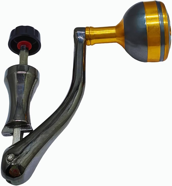 Fishing Reel Crank Handle Grip Knob Ergonomic Spinning Wheel Handle Non-Slip Rotary Control Arm with Tension Ball Tackle Replacement Part
