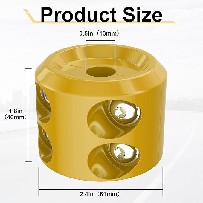 BFXM Rubber Winch Stopper for Cable Hook, Rubber Rope Line Saver for ATV UTV SUV Winches, with Allen Wrench (Yellow)