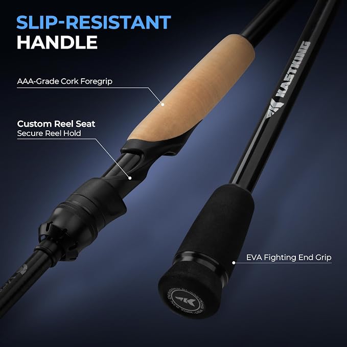 KastKing Verus Technique Twin-Tip Bass Fishing Rod – IM7 Graphite Blanks with Nano Resin, Extra Tip, PTS, Titanium Guide Frames, Technique-Specific Casting & Spinning Rod