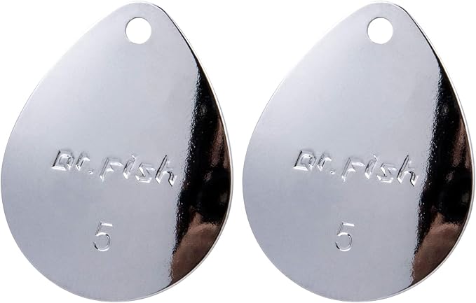 Dr.Fish 30 Pack Fishing Spinner Blades Colorado Willow Kit Gold Silver Spinner Lure Making Parts Accessories DIY Spinnerbait Inline Spinner Walleye Rigs