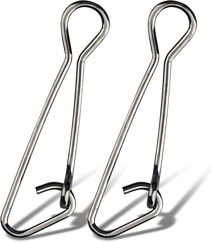 AMYSPORTS Line Connector Fishing Snap Stainless High Strength Snaps Swivels Saltwater Quick Change Fishing Snap Clip Freshwater