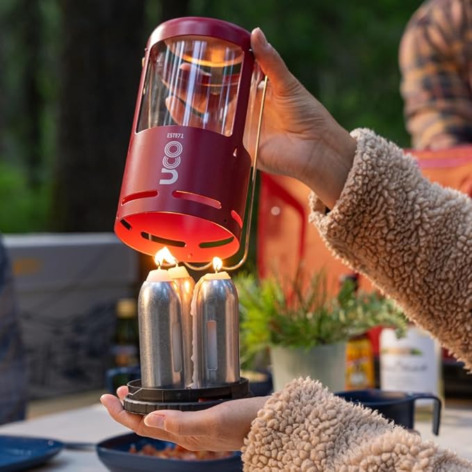UCO Candlelier Candle Lantern, Candle Lanterns for Real Candles, Perfect Outdoor Gear for Camping or for Power Outages, Includes 3 Long Burning Candles