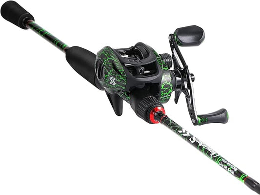 Sougayilang Fishing Rod Combo, Baitcasting&Spinning Reel with IM6 Graphite Blank Rods